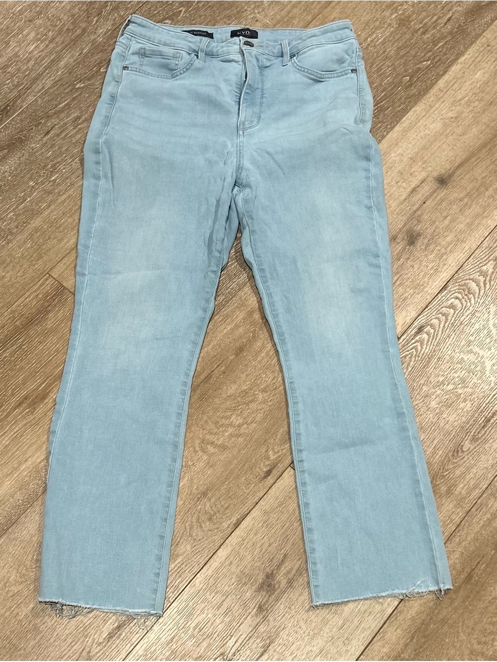 NYDJ Light Wash Cropped Bootcut Jeans
